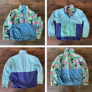 Chubbies Toucan Reversible Fleece Pullover size Medium